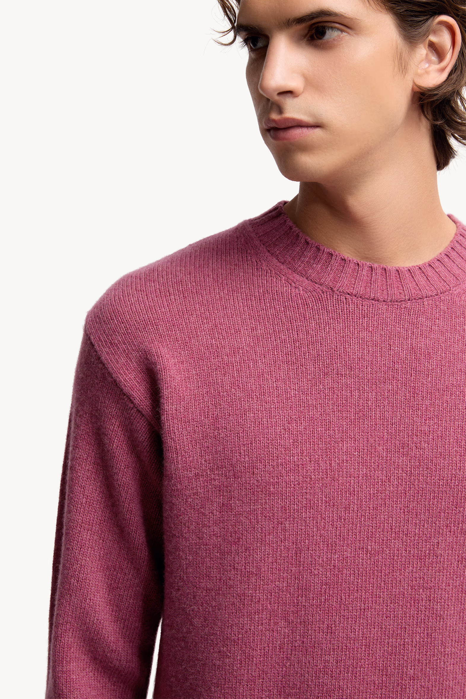 Monogram Wool & Cashmere Sweater Men Pink Moncler 6